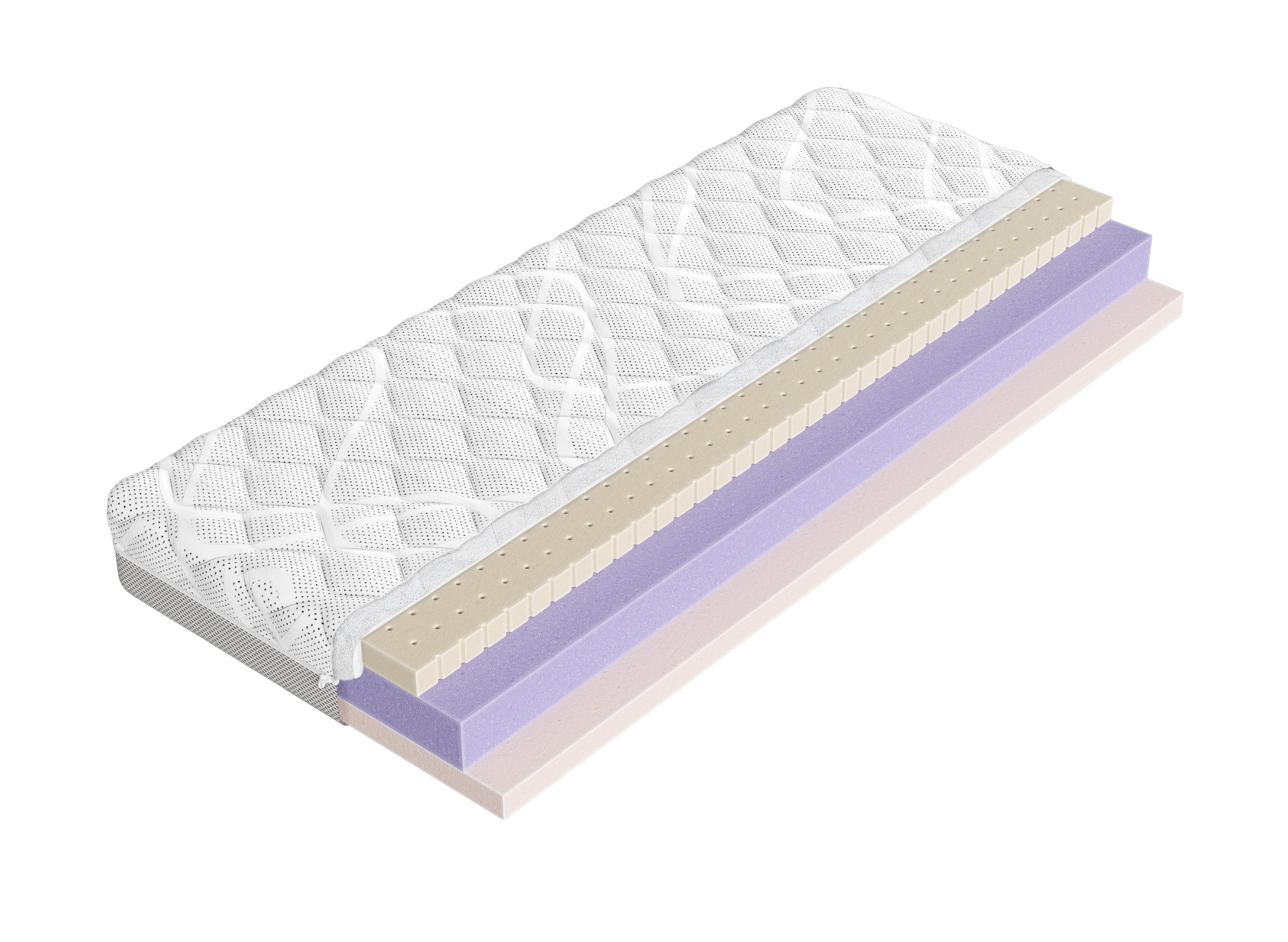 CLEAN 90x200 medium stevig 13 cm latexmatras met antibacterieel schuim Lano Meubels