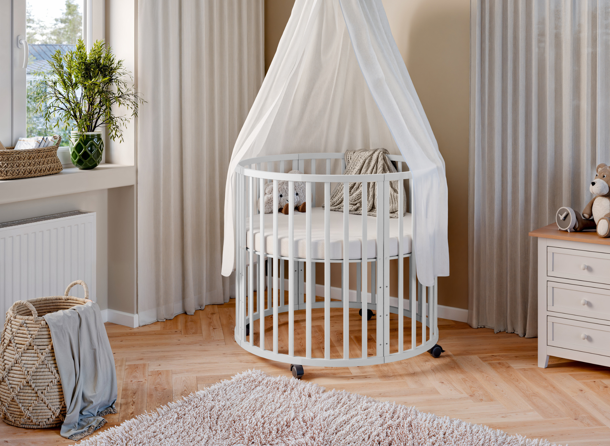 HANIA 90x90 wit babybed Lano Meubels