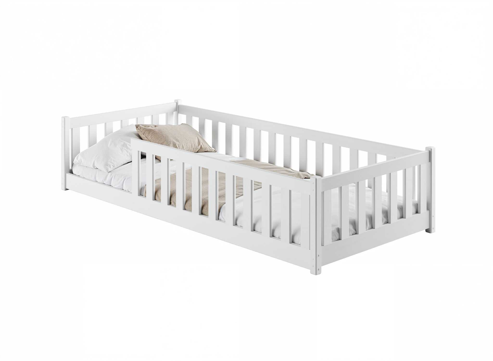 BELLA 80x160 wit Montessori vloerbed voor kinderen Lano Meubels