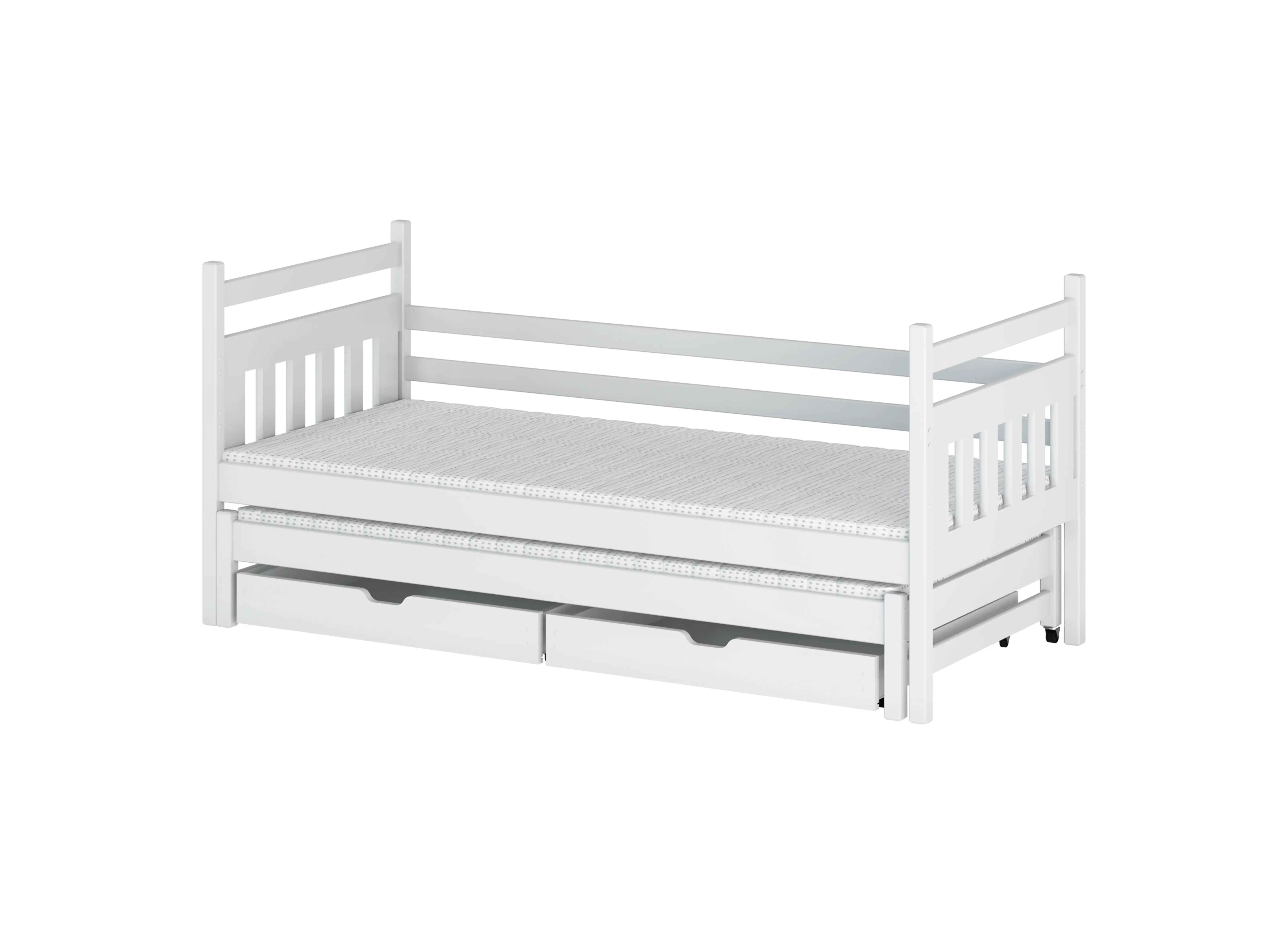 DANIEL 90x200 wit uitschuifbaar tweepersoonsbed Lano Meubels